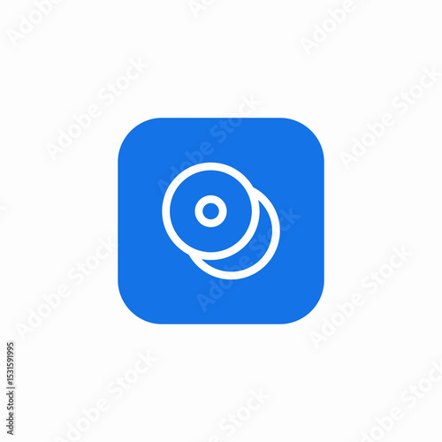 disc pile icon sign vector