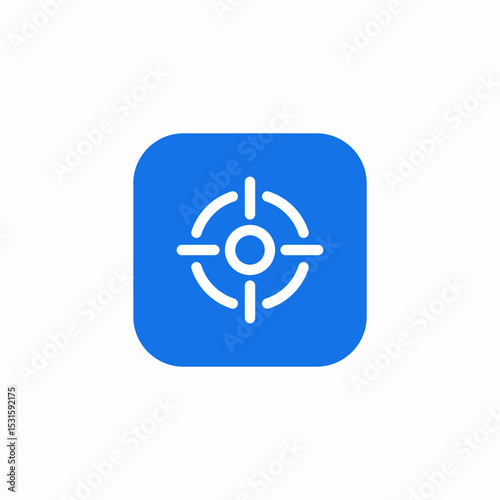focus target icon sign vector