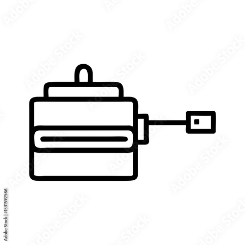 Servo motor in minimalist design with linear style illustration  