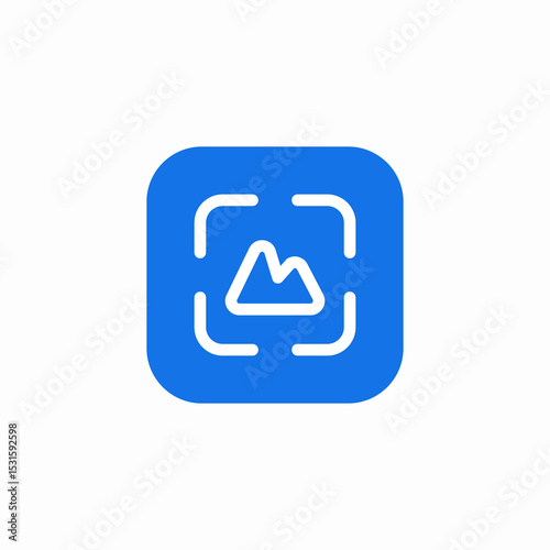 landscape frame icon sign vector