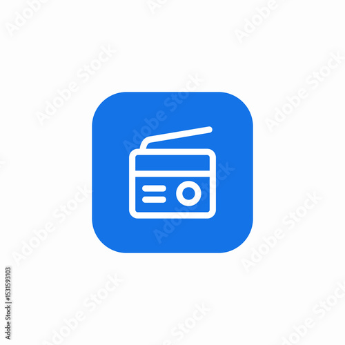 radio player icon sign vector