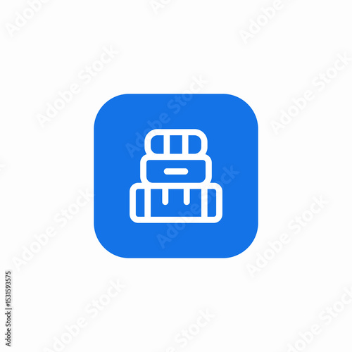 soldier luggage icon sign vector
