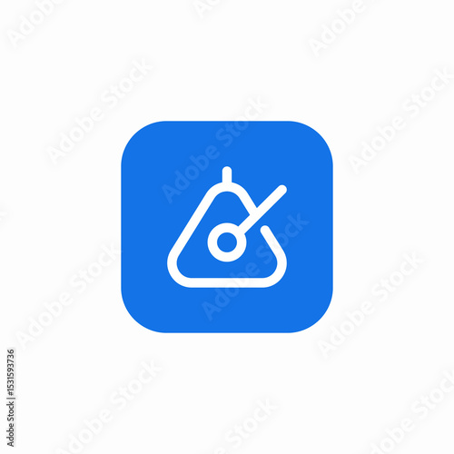 tringle musical instrument icon sign vector