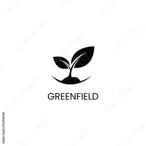 Photos Greenfield Logo. Nursery Logo concept Vector.