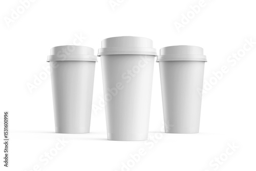 Wallpaper Mural Paper Coffee Realistic Takeaway Cup Mockup 3D Rendering Torontodigital.ca