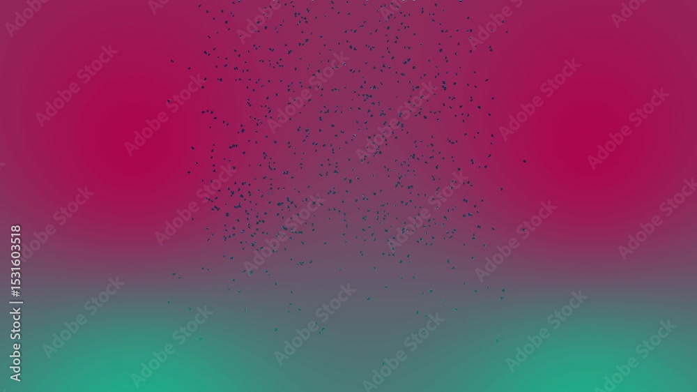 Abstract Motion Background Falling Particles on a Gradient of Pink, Red, and Teal