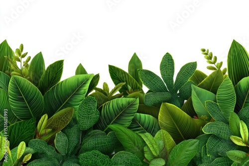 Lush green foliage border