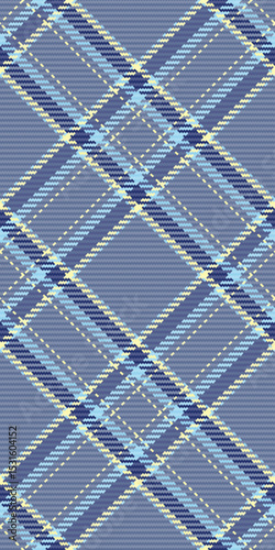 Everyday fabric background vector, proud texture pattern seamless. Chequered tartan plaid textile check in blue and pastel colors.
