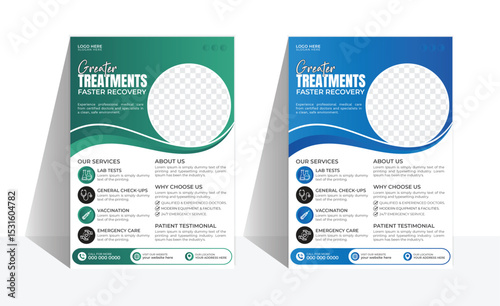 Professional Healthcare Flyer Design for Medical Services and Patient Care