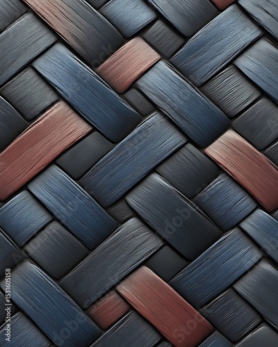 Intertwined dark and light woven texture