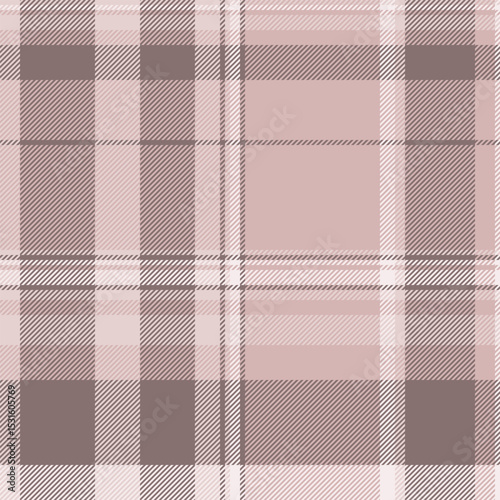 Elegant blush pink and taupe plaid pattern.  Perfect for textile design, fashion, wallpaper, or website backgrounds.  Subtle texture adds visual interest and sophisticated style.