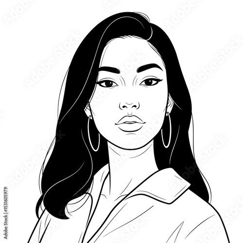 Confident Latina woman posing elegantly in a stylish manner