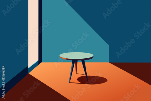 chair and table in the room