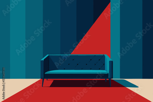red carpet with curtains