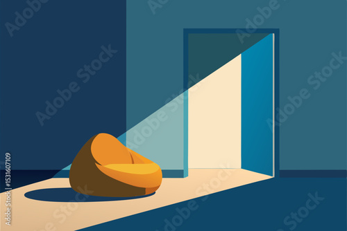  bean bag seating in a neutral minimalist room