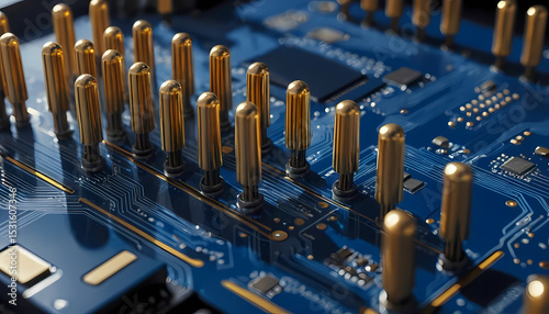 Closeup of CPU Pins in Shadow