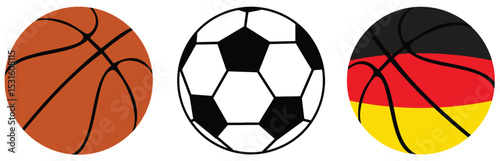 vector illustration of a red and black football 