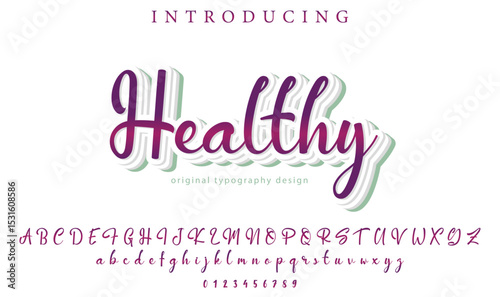 Healthy Font – Stylish Script Typeface with Bold Modern Brush Lettering
