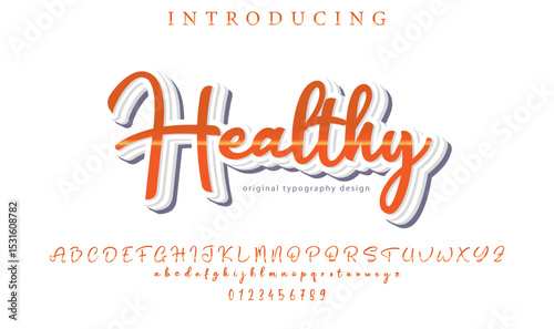 Healthy Font – Stylish Script Typeface with Bold Modern Brush Lettering