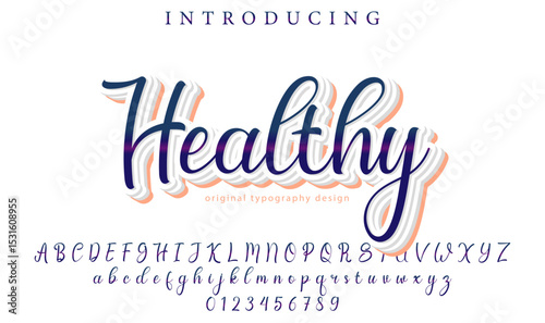 Healthy Font – Stylish Script Typeface with Bold Modern Brush Lettering