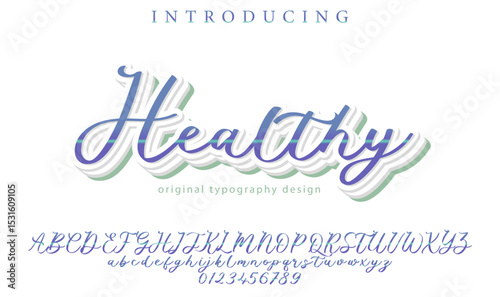 Healthy Font – Stylish Script Typeface with Bold Modern Brush Lettering
