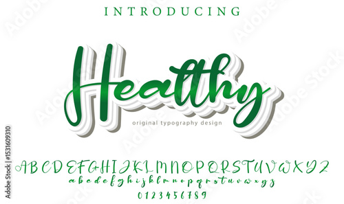 Healthy Font – Stylish Script Typeface with Bold Modern Brush Lettering