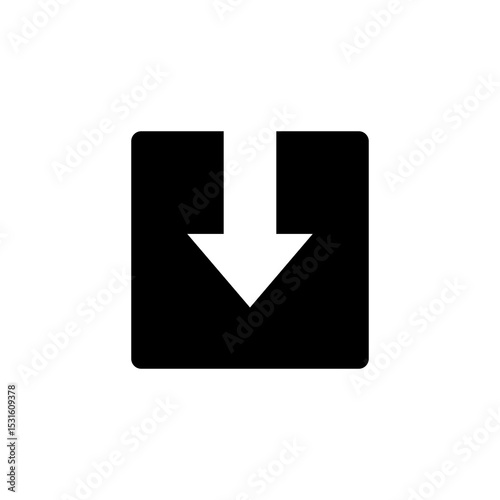 download, save button icon vector