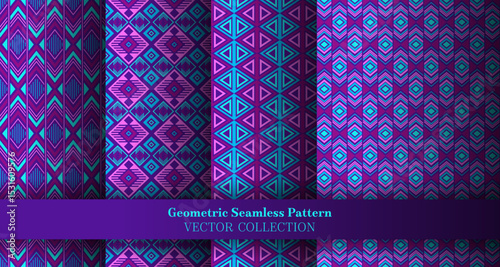 Set of seamless geometric patterns