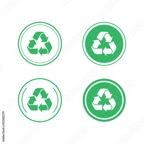 Recycle Icon Set Vector Design.