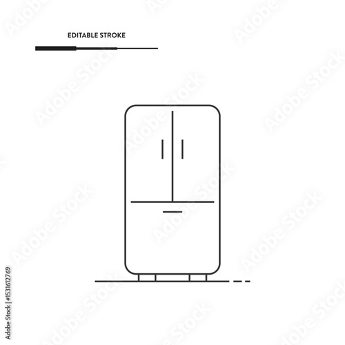 Refrigerator Icon Vector Design.