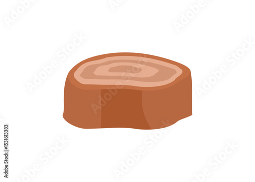 Log pieces. simple flat illustration.