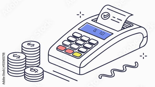 Point of Sale System with Printed Receipt and Coins