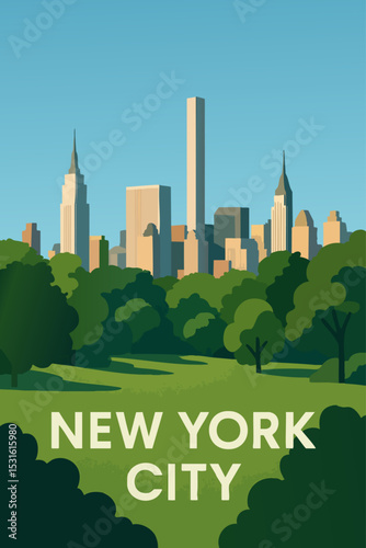 Central Park New York Autumn Landscape