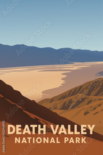 Dante’s View with Desert and Mountains Death Valley