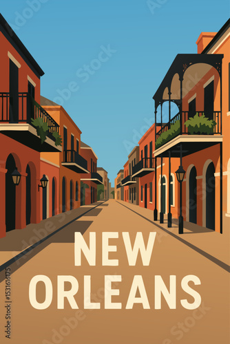 French Quarter Street Scene New Orleans
