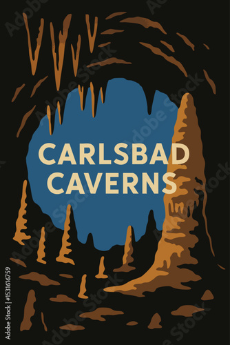 Stalactites and Stalagmites Carlsbad Caverns