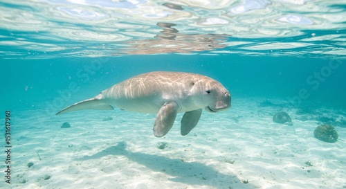 Gentle Giant of the Sea Underwater Encounter with a Dugong
