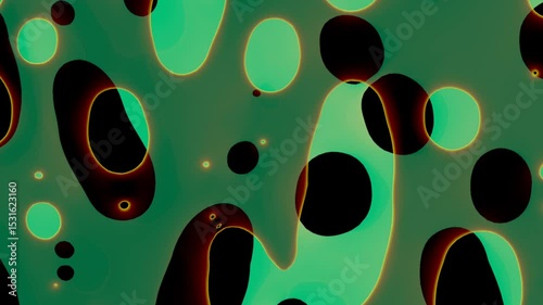Abstract Graphic Cells Interlinked Loop