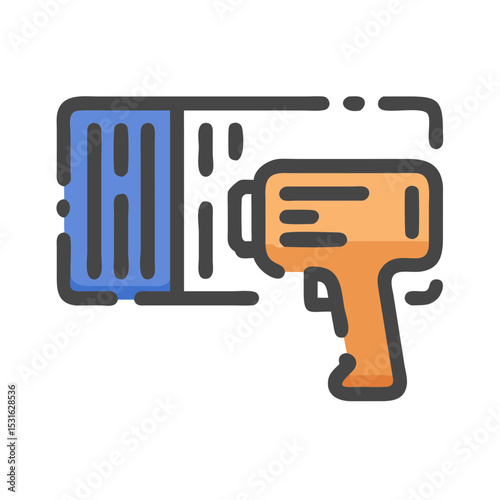 Scanner Reading Barcode Icon
