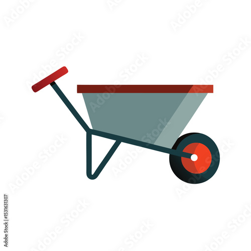 Isolated Wheelbarrow Illustration