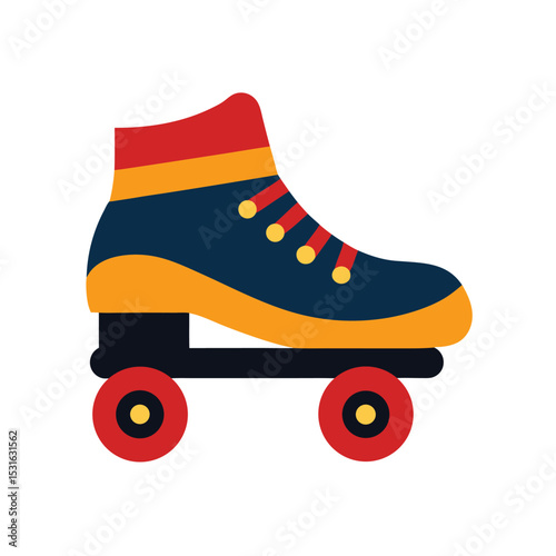 Modern Roller Skates Vector Illustration