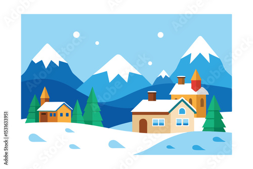 Beautiful Cartoon Snow Cone Vector Illustration