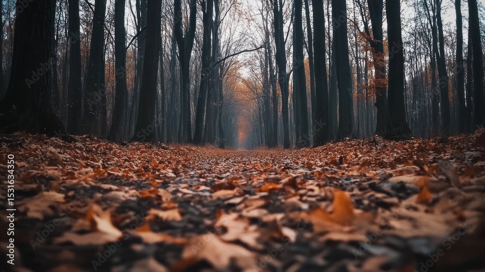 Autumnal forest path, fallen leaves (1) Autumnal forest path, fallen leaves (1)