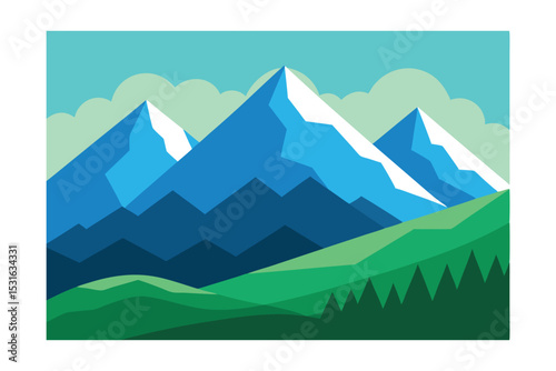 Mountain Landscape Vector 