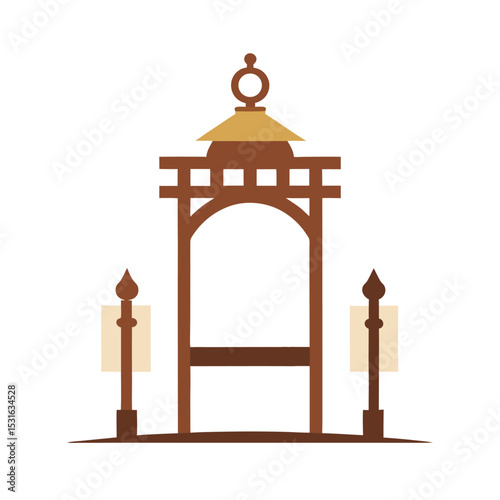 Vintage Park Gate with Drawing Easel 