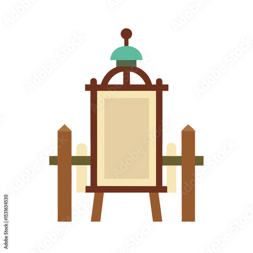 Vintage Park Gate with Drawing Easel 