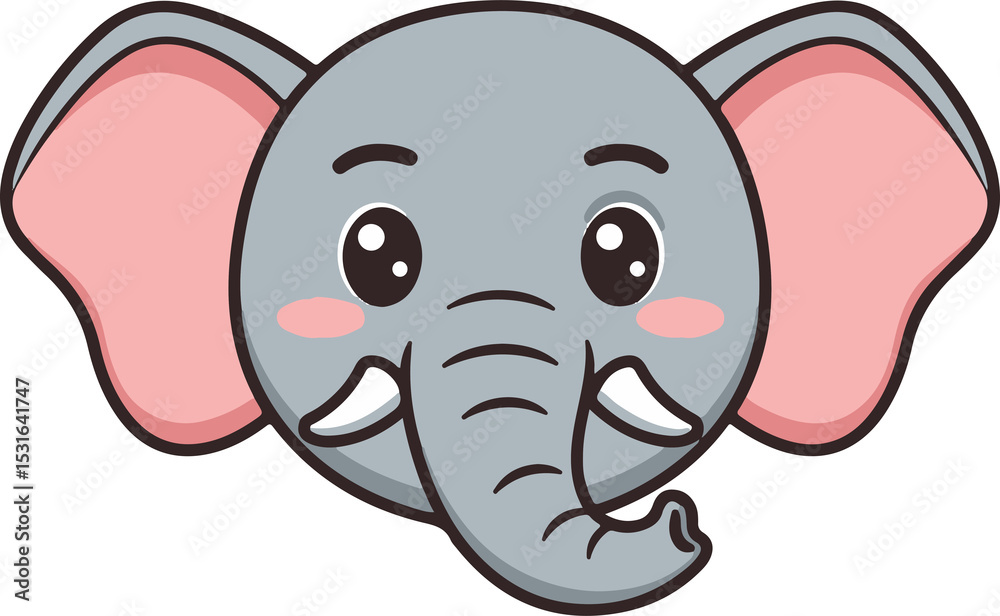 Naklejka premium an illustration of an elephant 