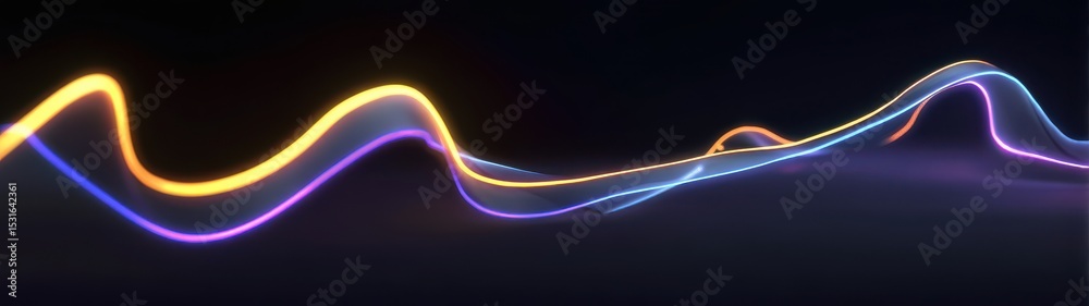 Obraz premium Abstract glowing lines in vibrant colors.