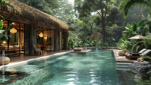 a villa in the middle of the forest