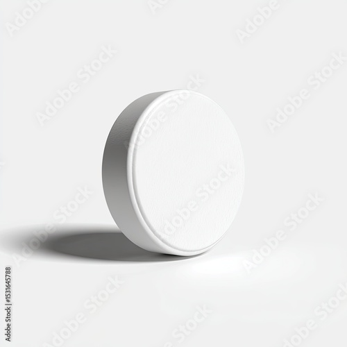 Blank white circular object
